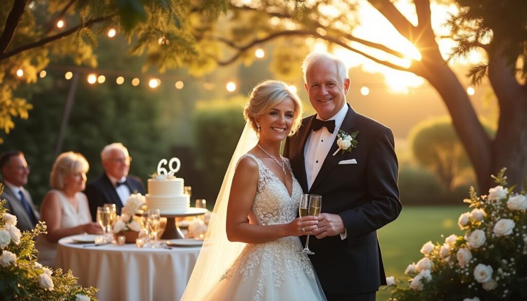 découvrez comment célébrer les noces de diamant, une étape unique marquant 60 ans d'amour et de complicité partagée avec des idées de fête mémorables.