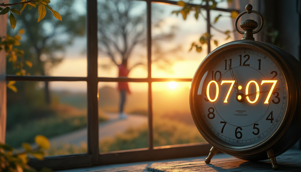 découvrez la signification de l'heure miroir 07h07 et ce que ce chiffre double révèle sur votre destinée et votre vie.