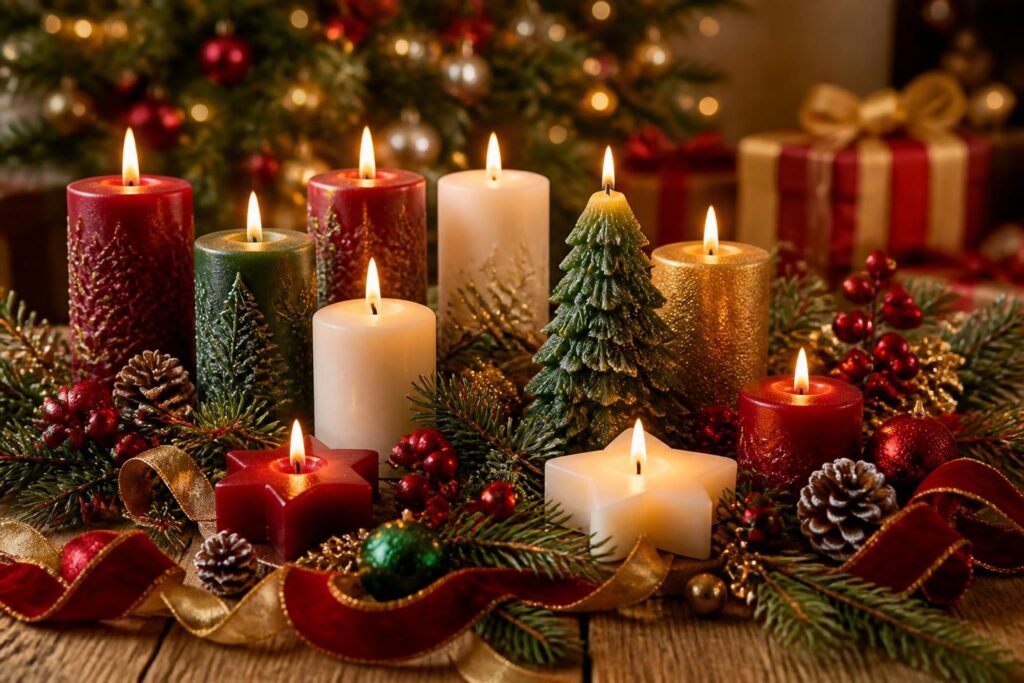 découvrez nos idées déco de bougies de noël et personnalisez-les pour créer une ambiance festive unique et chaleureuse pendant les fêtes.