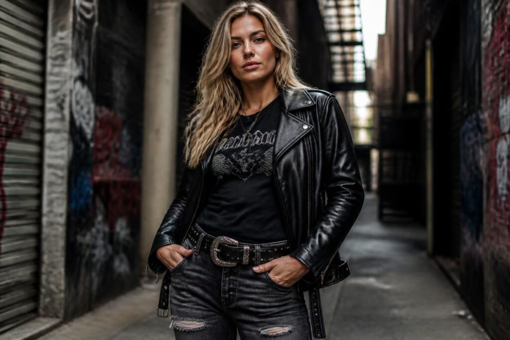 découvrez les ceintures rock pour femme en cuir noir, alliant style et tendance pour sublimer vos looks avec une touche rebelle et élégante.
