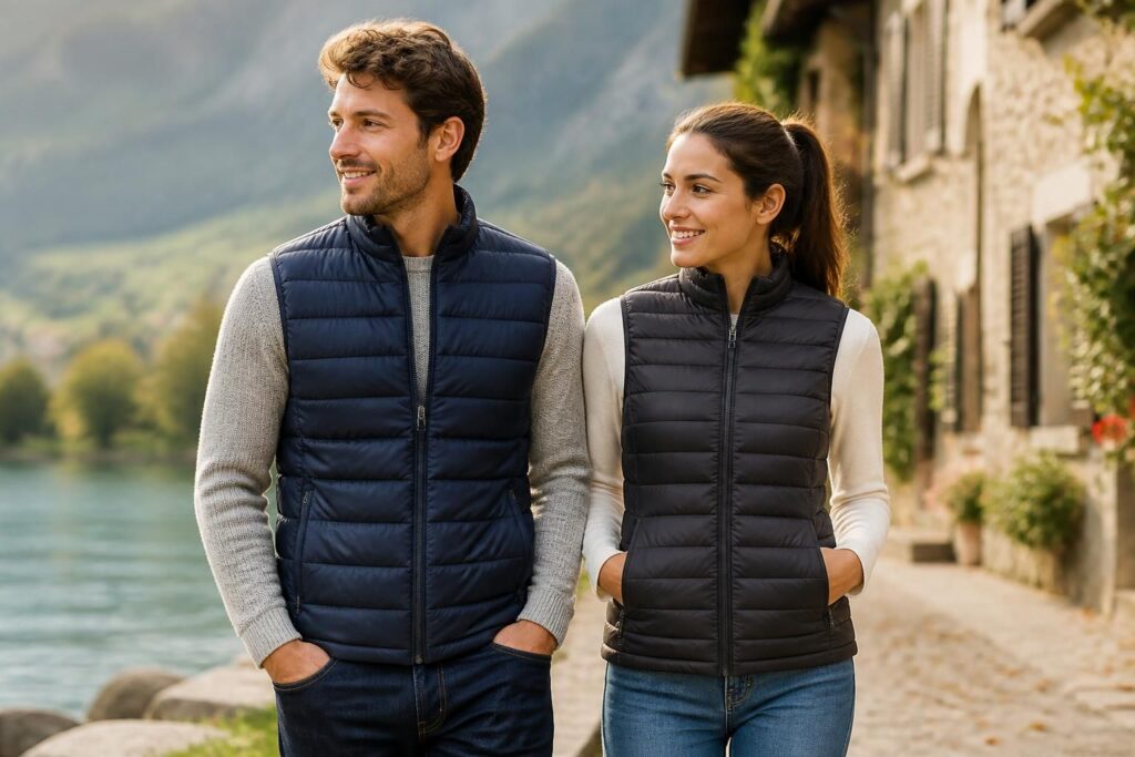 découvrez notre doudoune sans manche fine pour homme et femme, alliant légèreté et chaleur pour un confort optimal en toute saison.