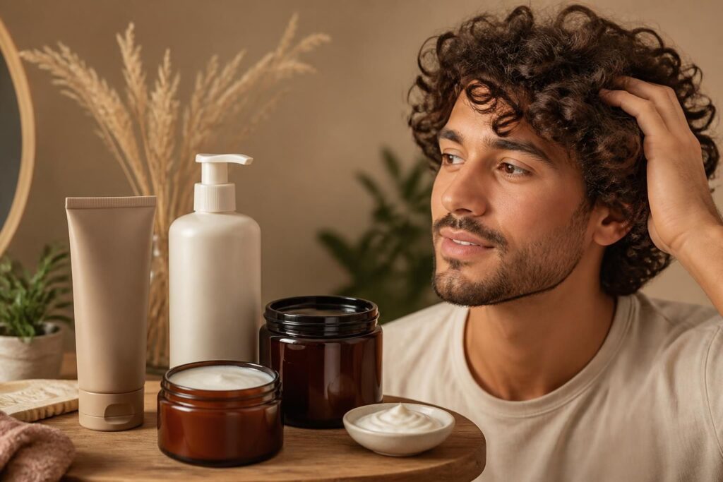 découvrez notre sélection de crèmes pour cheveux bouclés, sans rinçage, adaptées aux hommes. hydratez et définissez vos boucles naturellement avec des produits faciles à utiliser.