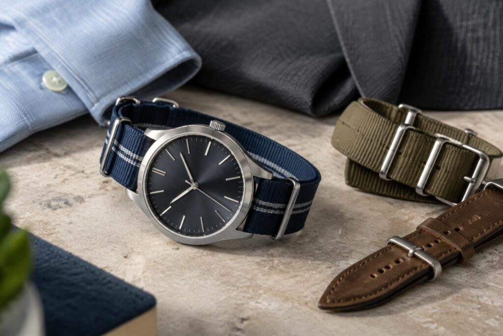 découvrez comment assortir un bracelet nato haut de gamme à votre montre : couleurs, matières et conseils pour créer un style élégant et harmonieux.