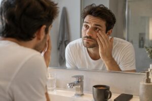 découvrez les causes des poches sous les yeux chez l’homme et les gestes simples du quotidien pour les atténuer.