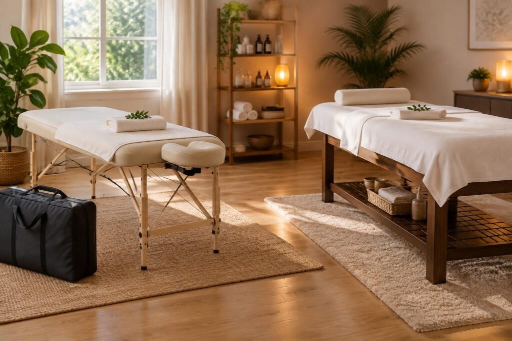 table de massage pliante ou fixe : comparez leurs avantages, leur confort et leur encombrement pour choisir le modèle idéal chez vous.